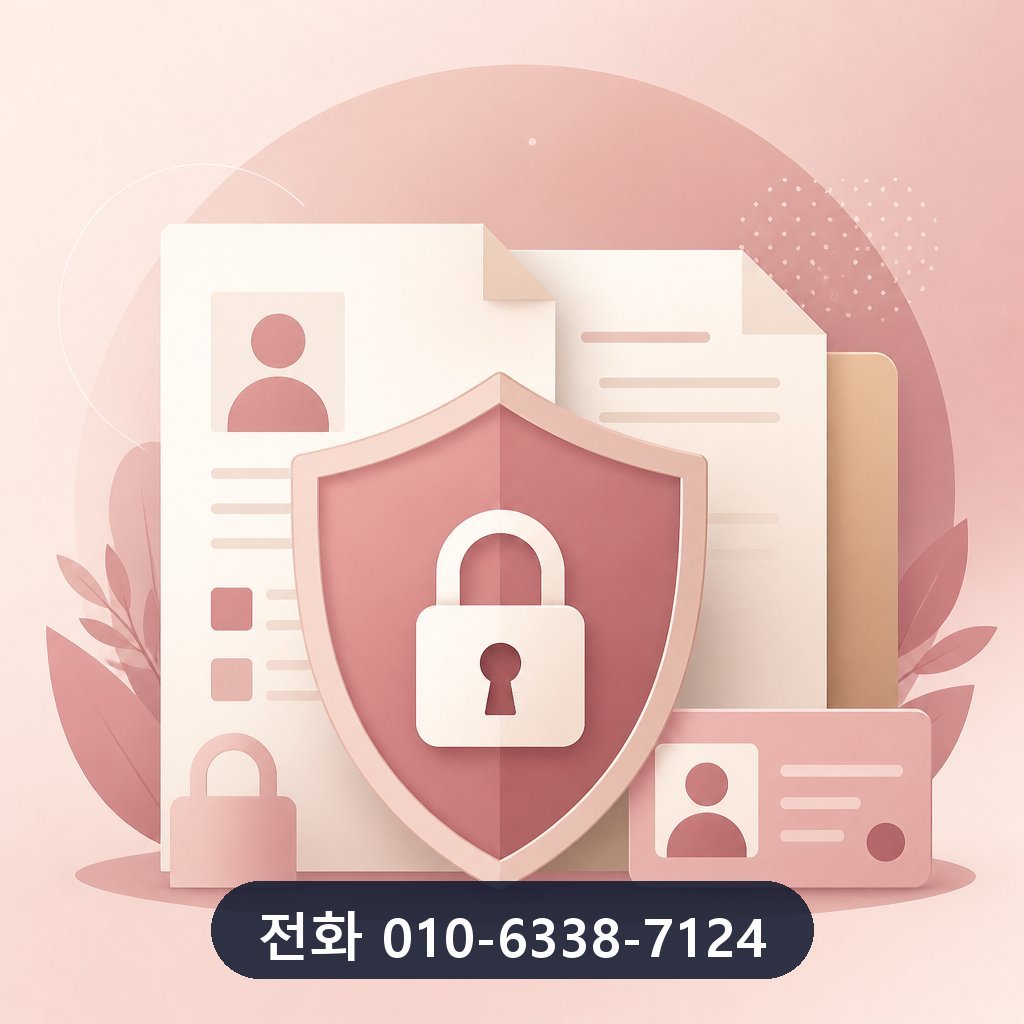 신용카드 한도 현금화 개인정보 보호 이미지 · 문의 010-6338-7124